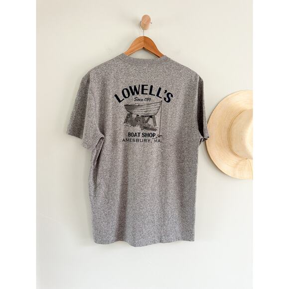 J.Crew | NWT Lowell's Boat Shop Graphic Tee Gray | Sz M - Picture 7 of 8